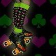 CARD SUITS Womens Punk Rock Legwarmers