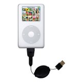 Retractable Power Hot Sync and Charge USB Data Cable w/ Tip Exchange for the Apple iPod Photo (30GB) - Gomadic Brand