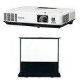 EPSON 3000lm モバイルプロジェクタースクリーンセットモデル＜EB-1730W25＞