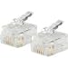 RJ12 6x6 MODULAR PLUG for FLAT STRANDED CABLE 10-PK