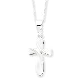 Sterling Silver Cross Necklace 18