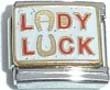 Clearly Charming Lady Luck Italian Charm Bracelet Link