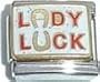 Clearly Charming Lady Luck Italian Charm Bracelet Link