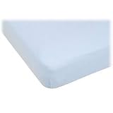 Jersey Knit Fitted Crib Sheets/Wrap-Under Corners- Blue