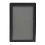 Quartet 2367L Quartet Enclosed Bulletin Board, Fabric Covered Cork, 72x48, GY, Aluminum Frame