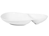 Fitz and Floyd Gourmet 501/145 Amoeba Divided Serving Dish, 2-Sections 12.75x7.25x2-in.