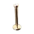 Gold Plated Monroe with Clear CZ Sold as a Pair