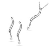 1 5 Ct Diamonds Jewelry Set in 14K White Gold