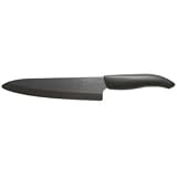 Kyocera FK-180 BK Revolution Series 7-Inch Professional Chef's Knife, Black Blade