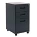 Three-Drawer Mobile File Pedestal, 15-7/8w x 28-1/4h x 19-3/4d, Black (ALEPA532820BL)