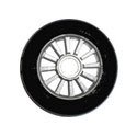 YAK Scooter Wheel Black-Silver 100mm