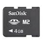 SanDisk SDMSM2-004G-A11M 4GB M2 Memory Stick Micro (Black)