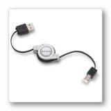 BELKIN Retractable Hi-Speed USB 2.0 Cable, A/B, 2.6 ft. F3U133v03-RTC
