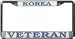 Korea Veteran License Plate Frame (Chrome Metal)