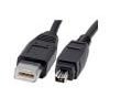 Electronics : 1001Cables - Cable - Firewire 6 pin to 4 pin (1.8m)