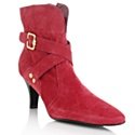 AJ. Valenci Suede Ankle Boots with Buckle Detail