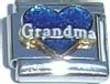 Clearly Charming Grandma Heart Italian Charm