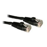 3ft Black Cat5e UTP Patch Cable Molded Snagless