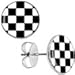 Body Candy Stainless Steel Black and White Checkered Stud Earrings