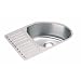 Elkay MYSTIC SINGLE BOWL WITH BOWL TO RIGHT OF RIBBED AREA AND 3-1/2
