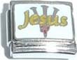  : Clearly Charming Jesus & Three Nails Italian Charm Bracelet Link