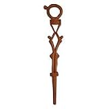 Wood walking stick, 'Moving Up'