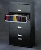 Hon 600 Series 36 Lateral File,1 Drawer/4 Receding Door Roll-Out Shelves, Lt. Gray 655LQ / HON655LQ