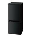 SHARP ボトムフリーザー「どっちもヒンジ」冷蔵庫 137L ブラック系 SJ-14T-B