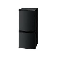 SHARP ボトムフリーザー「どっちもヒンジ」冷蔵庫 137L ブラック系 SJ-14T-B