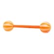 Stainless Steel with UV Orange Flexible Tefron Barbell - Striped Sold as a Pair