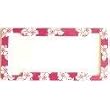 Tropical Flowers Hibiscus Plastic License Plate Frame (Rose Pink)
