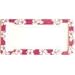 Tropical Flowers Hibiscus Plastic License Plate Frame (Rose Pink)