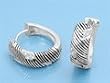 Sterling Silver Huggie Earrings - Size: 18mm x 7mm