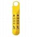 Hanging Safety Sign with Multi-Lingual Caution Imprint and Falling Person Symbol - Yellow