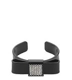 Lulu Guinness Double Bow Jet Diamante Cuff Bracelet