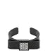 Lulu Guinness Double Bow Jet Diamante Cuff Bracelet
