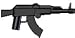 BrickArms 2.5 Scale LOOSE Weapon AK Assault Rifle Black