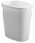 Vanity Waste Basket, White 15 Qt
