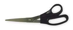 Industrial Grade 2WFX1 Scissors, 8 In, Blk Soft Grip Handle