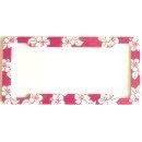 Tropical Flowers Hibiscus Plastic License Plate Frame (Rose Pink)