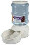 Petmate Le Bistro Waterer with Microban, 1-Gallon Capacity, Bleached Linen