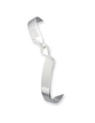 Sterling Silver 7.5mm Fancy Cuff Bangle Bracelet QB353"