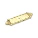 Belwith Keeler Ribbon And Reed Collection Knob Backplate Polished Brass