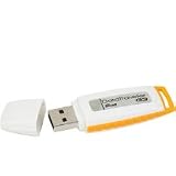 Kingston Digital 2 GB USB 2.0 Hi-speed Datatraveler Flash Drive DTIG3/2GBZ, White and Orange