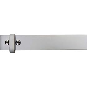 White Imitation Leather Plain Belt Strap