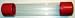 Clear Plastic Mailing Tubes with Red Caps - 24 ea