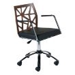 ITALMODERN Sophia Office Chair; Walnut/Chrome/Black