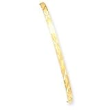 14k 3mm Diamond-Cut Bangle Bracelet