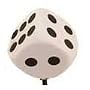 Dice Antenna Ball Topper in white