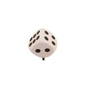Dice Antenna Ball Topper in white